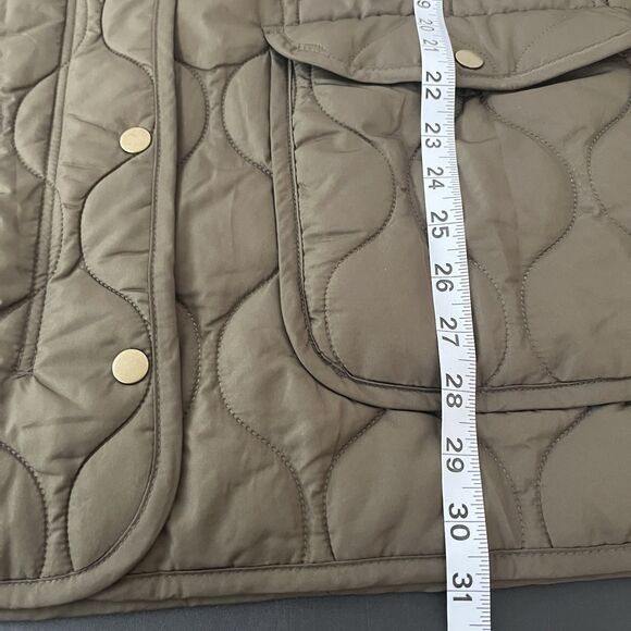 Old Navy Quilted Olive Pine Green Barn Jacket Corduroy Collar Coat XXL 270 - Picture 9 of 10